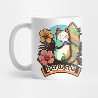 Chonky Kawaii Surf Kitty Mug